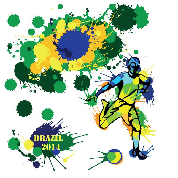 پس زمینه وکتور به سبک جام جهانی فوتبال برزیل