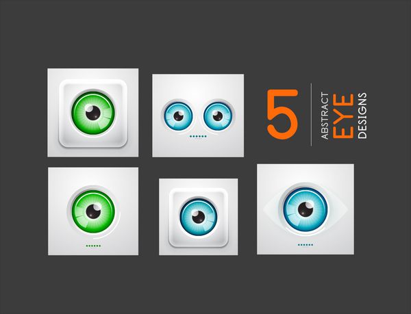 مجموعه مفاهیم پیشرفته وکتور طراحی چشم