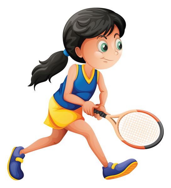 یک تنیس باز زن جوان