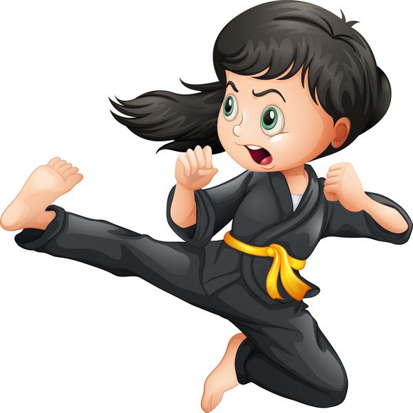 دختر شجاعی که کاراته می کند