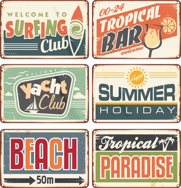 مجموعه تابلوهای تابلوهای تابلوهای قدیمی تعطیلات تابستانی