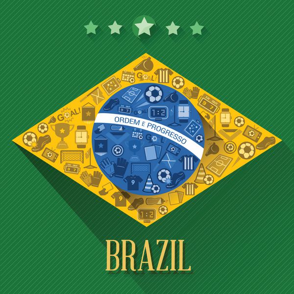 نماد پرچم های فوتبال برزیل