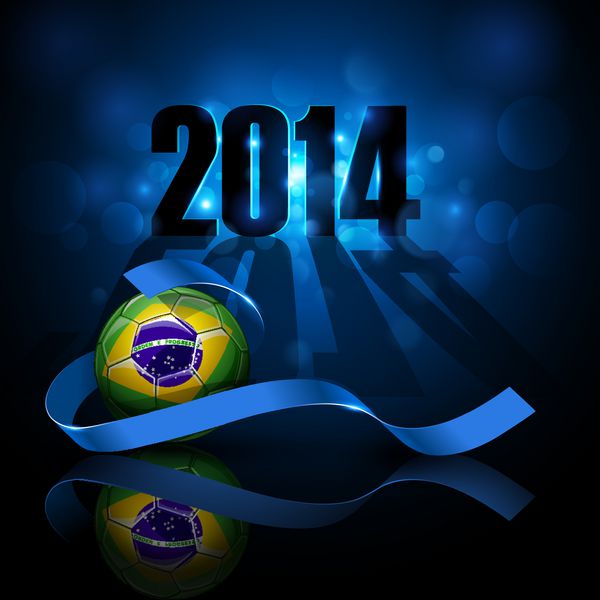 توپ فوتبال با پرچم برزیل ریحان 2014