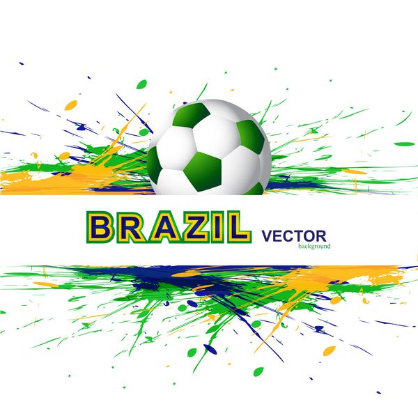 بافت زیبای فوتبال با رنگ‌های برزیلی گرانج پشتیبان