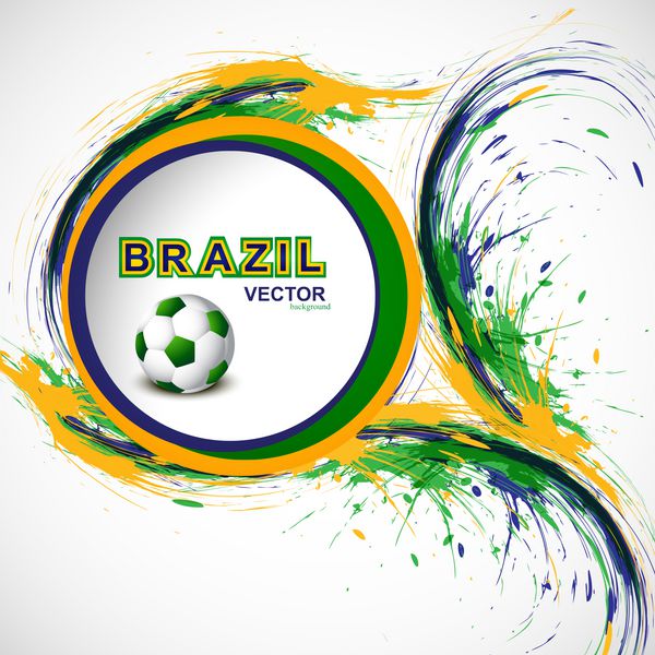 پس زمینه زیبای فوتبال با رنگ های برزیلی گرانج شیک wa