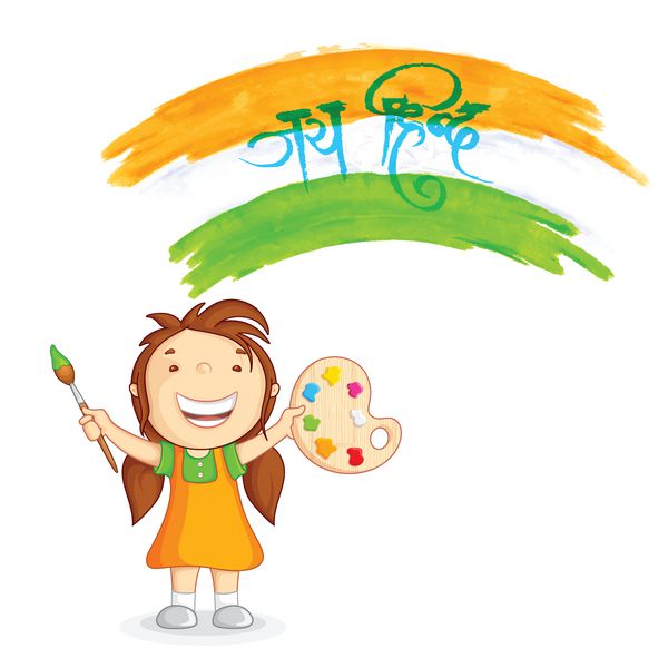 نقاشی کودک سه رنگ هند