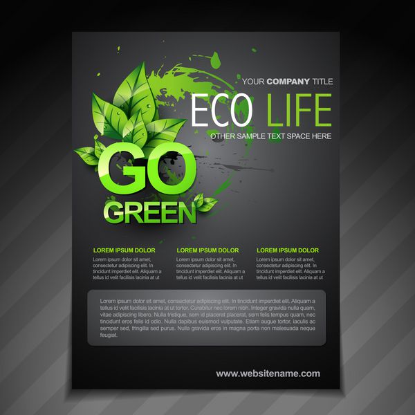 قالب پوستر و جلد مجله بروشور eco Flyer