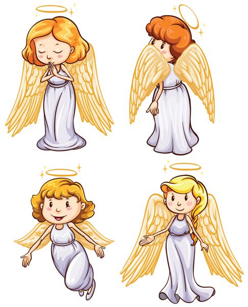 طرح های ساده از فرشتگان