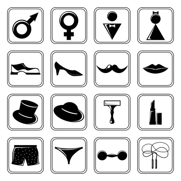 نمادهای جنسیت سیاه شده