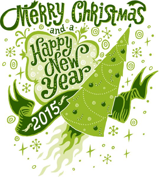 کارت تبریک کریسمس و سال نو مبارک 2015
