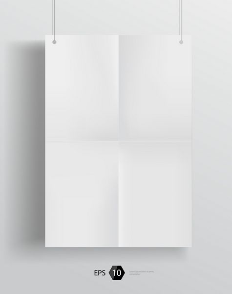 الگوی وکتور یک ورق کاغذ پوستر قاب عکس