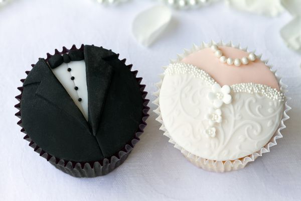 کاپ کیک عروس و داماد