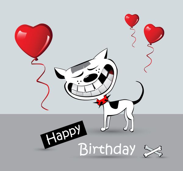 کارت تولدت مبارک لبخند سگ گربه