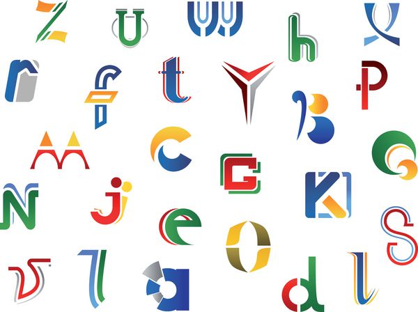 مجموعه ای از حروف الفبای کامل و نمادها برای طراحی الفبا همچنین یک ایده لوگو نسخه jpeg نیز در گالری موجود است