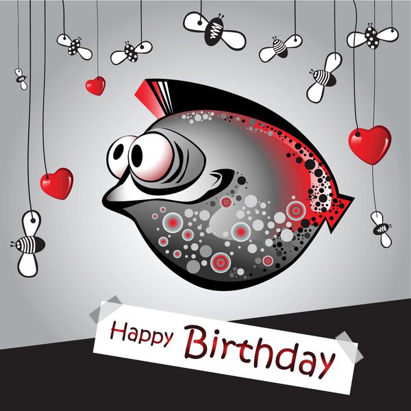 ماهی خنده دار تولدت مبارک