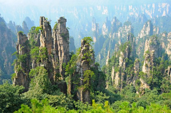 مناظر طبیعی zhangjiajie در چین