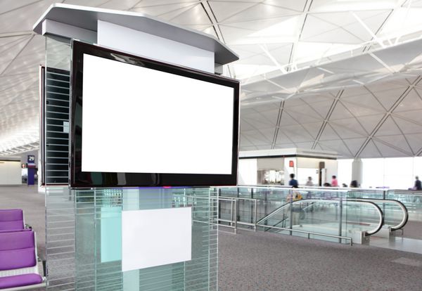 تلویزیون ال سی دی با کپی خالی در فرودگاه در آسیا چین