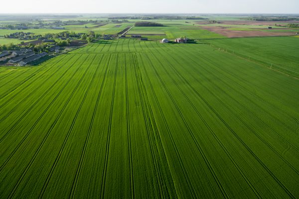 زمین کشاورزی از بالا لیتوانی