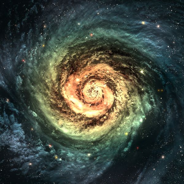 کهکشان مارپیچی فوق العاده زیبا در جایی در اعماق sp