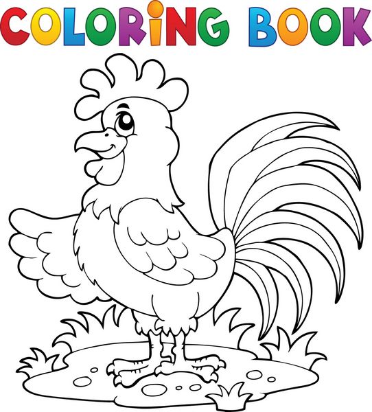 کتاب رنگ آمیزی تصویر پرنده 7 - وکتور