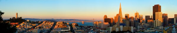 سانفرانسیسکو تصویری از خط افق سان فرانسیسکو با پل خلیج