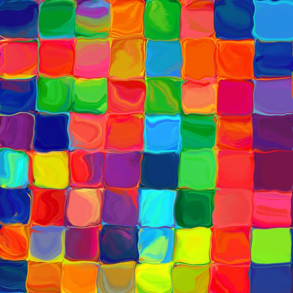 رنگین کمان انتزاعی کاشی های رنگارنگ موزاییک نقاشی پس زمینه پالت الگوی هندسی