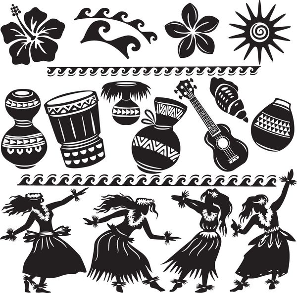 مجموعه هاوایی با s و اینستنت های موسیقی