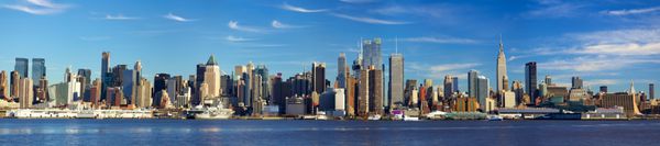 چشم‌انداز افق منهتن با ساختمان امپراتوری شهر نیویورک