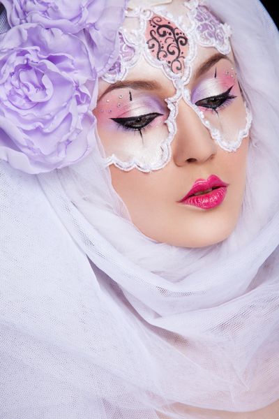 پرتره زن با ماسک کارناوال f art