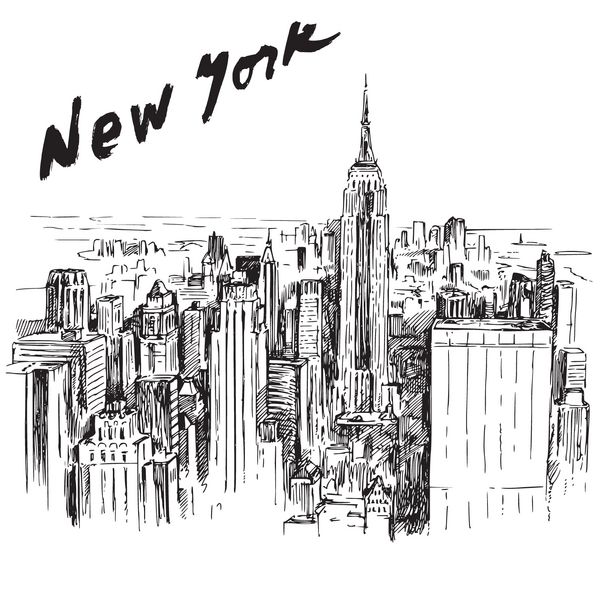 نیویورک - تصویر کشیده شده با دست