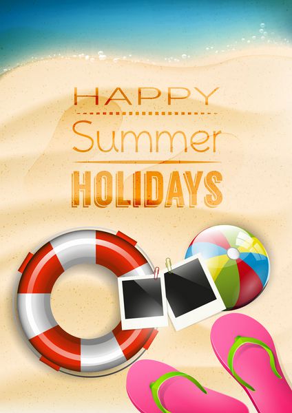 تعطیلات تابستانی مبارک - وکتور پوستر
