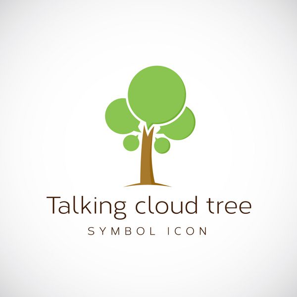 الگوی آرم درخت ابر سخنگو