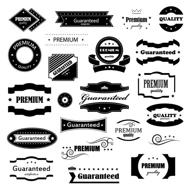 عناصر طراحی پرنعمت - مجموعه - برچسب ها به سبک قدیمی و قدیمی جدا شده در پس زمینه سفید تصاویر وکتور طرح گرافیکی قابل ویرایش برای طرح شما عناصر لوگو