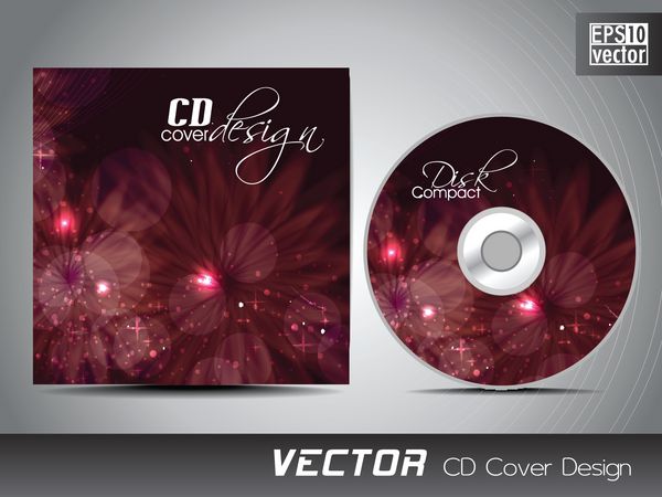 قالب طراحی ارائه جلد سی دی با کپی sp و افکت گل وکتور قابل ویرایش