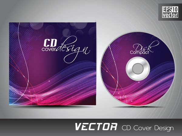 قالب طراحی ارائه جلد سی دی با جلوه کپی sp و موج وکتور قابل ویرایش