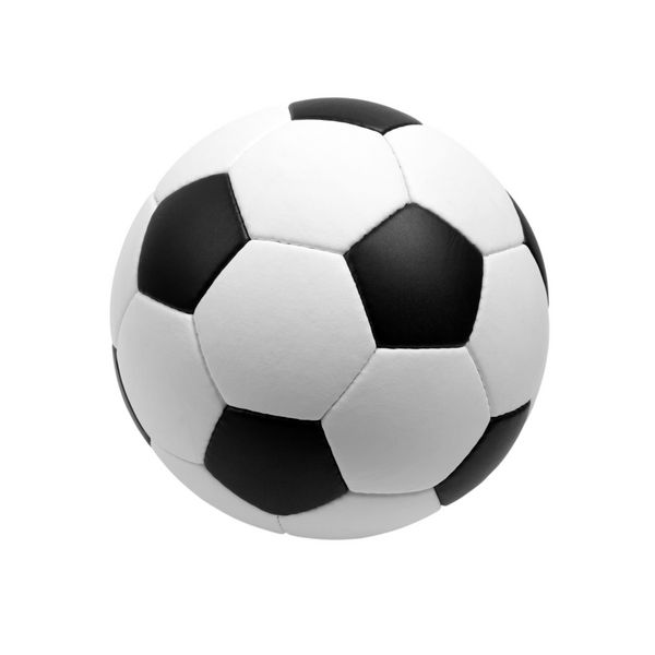 توپ فوتبال جدا شده روی سفید