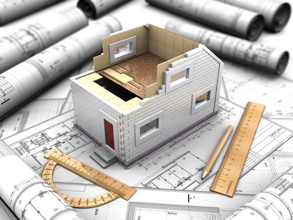 مدل مقیاس تصویر سه بعدی یک خانه