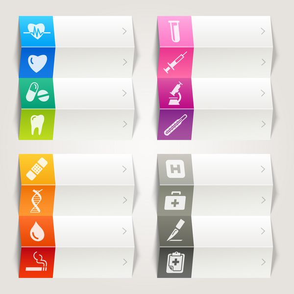 رنگین کمان - الگوی ناوبری نمادهای پزشکی و بهداشتی