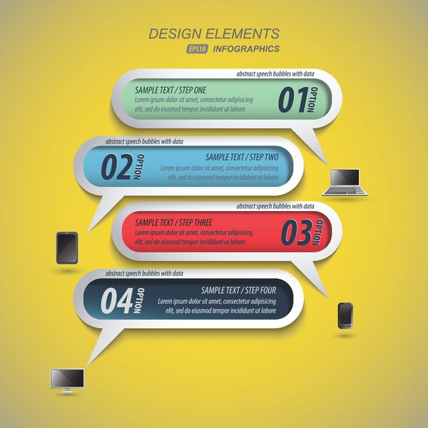 اینفوگرافیک وکتور مدرن عنصر طراحی