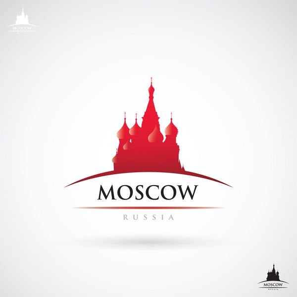 برچسب مسکو با خ کلیسای جامع ریحان - وکتور