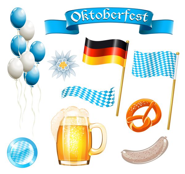 مجموعه ای از عناصر طراحی Oktoberfest
