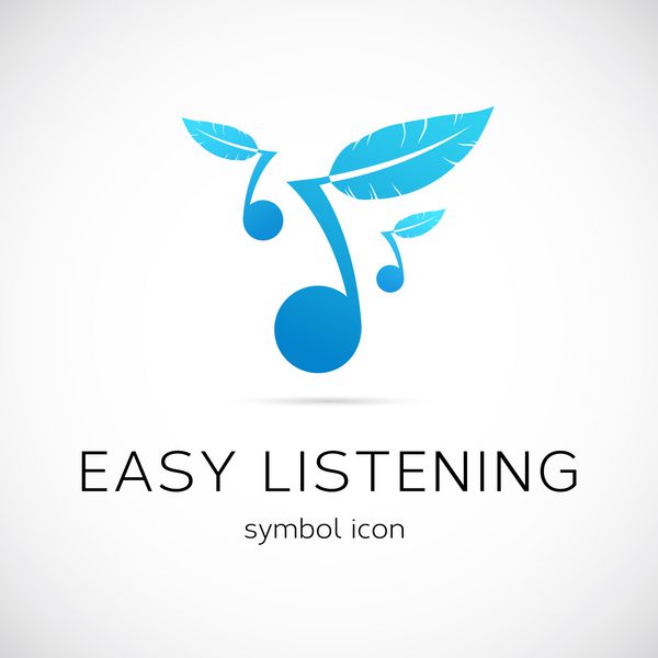 نماد نماد موسیقی یا الگوی لوگوی آسان گوش دادن
