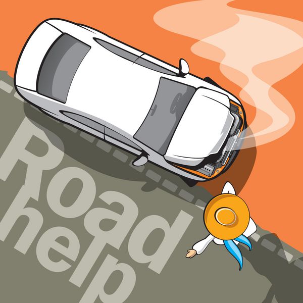 کمک جاده ماشین شکسته در جاده و کمک راننده