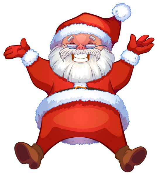 بابا نوئل مبارک کارت تبریک عنصر طراحی برای کارت کریسمس وکتور در پس زمینه سفید