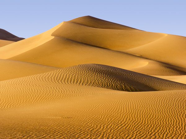 بیابان ابوظبی - تغییر الگوهای صحرای لیوا که بخشی از صحرای روب الخالی یا محله خالی امارات متحده عربی عمان یمن و عربستان سعودی است
