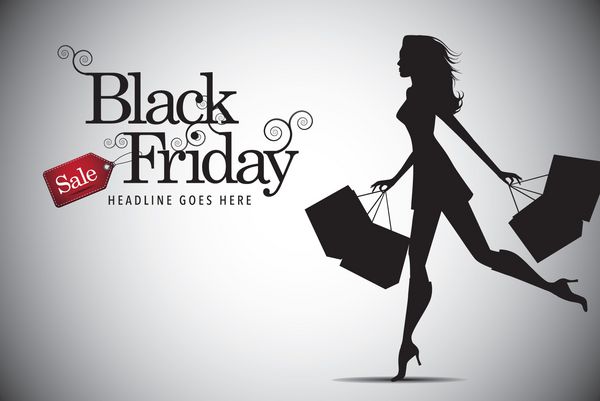 الگوی پس زمینه تبلیغاتی جمعه سیاه زن خرید زیبا وکتور گروه بندی شده برای ویرایش آسان بدون اشکال یا مسیرهای باز