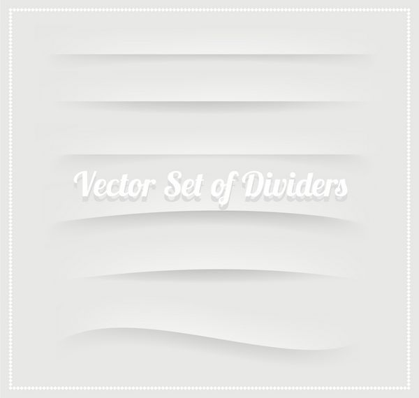 مجموعه ای از تقسیم کننده ها برای وکتور طراحی وب