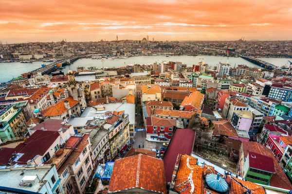 نمای استانبول از برج گالاتا استانبول ترکیه