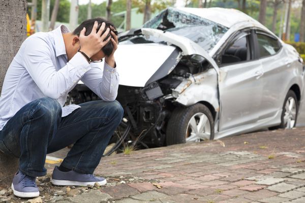 ناراحت راننده بعد از تصادف