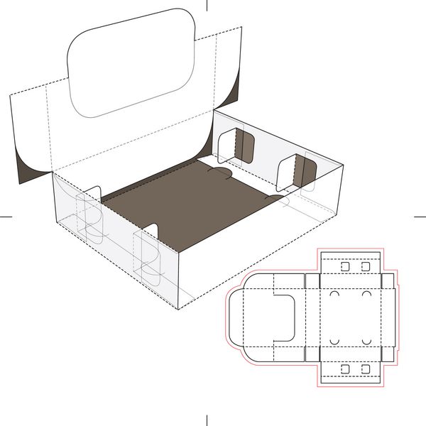 استند مقوایی نمایش محصول و تبلیغات با طرح نقشه